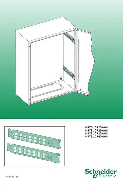 schneider施耐德PanelSeT S3D CRN - Mounting rail for wall mounting enclosure S3D_CRN - Instruction Sheet